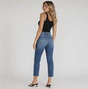 STEVIE CROP STRAIGHT LEG - DARK WASH