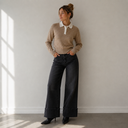 Cuff Wide Leg - Black