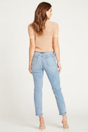 FRANKIE HIGH RISE SLIM STRAIGHT LEG - MEDIUM WASH