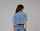 Denim Crop Top - Light Wash