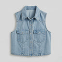 Denim Pocket Vest - Light Wash