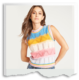 MULTI COLOR POINTELLE SWEATER VEST – VIGOSS USA