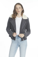 Load image into Gallery viewer, Corduroy Moto Jacket - Navy
