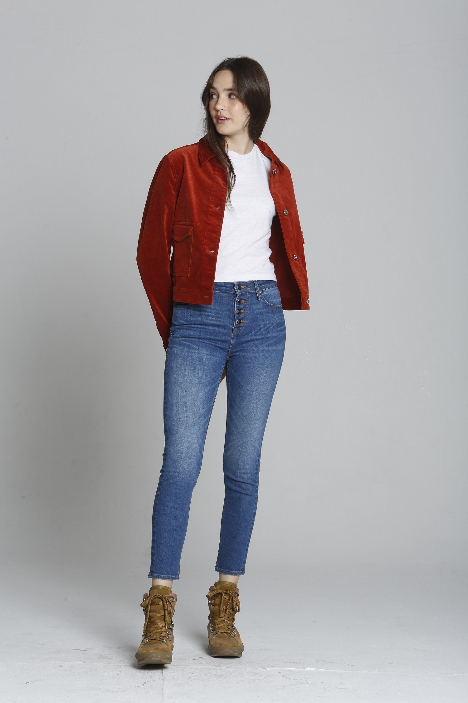 Corduroy Trucker Jacket - Rust