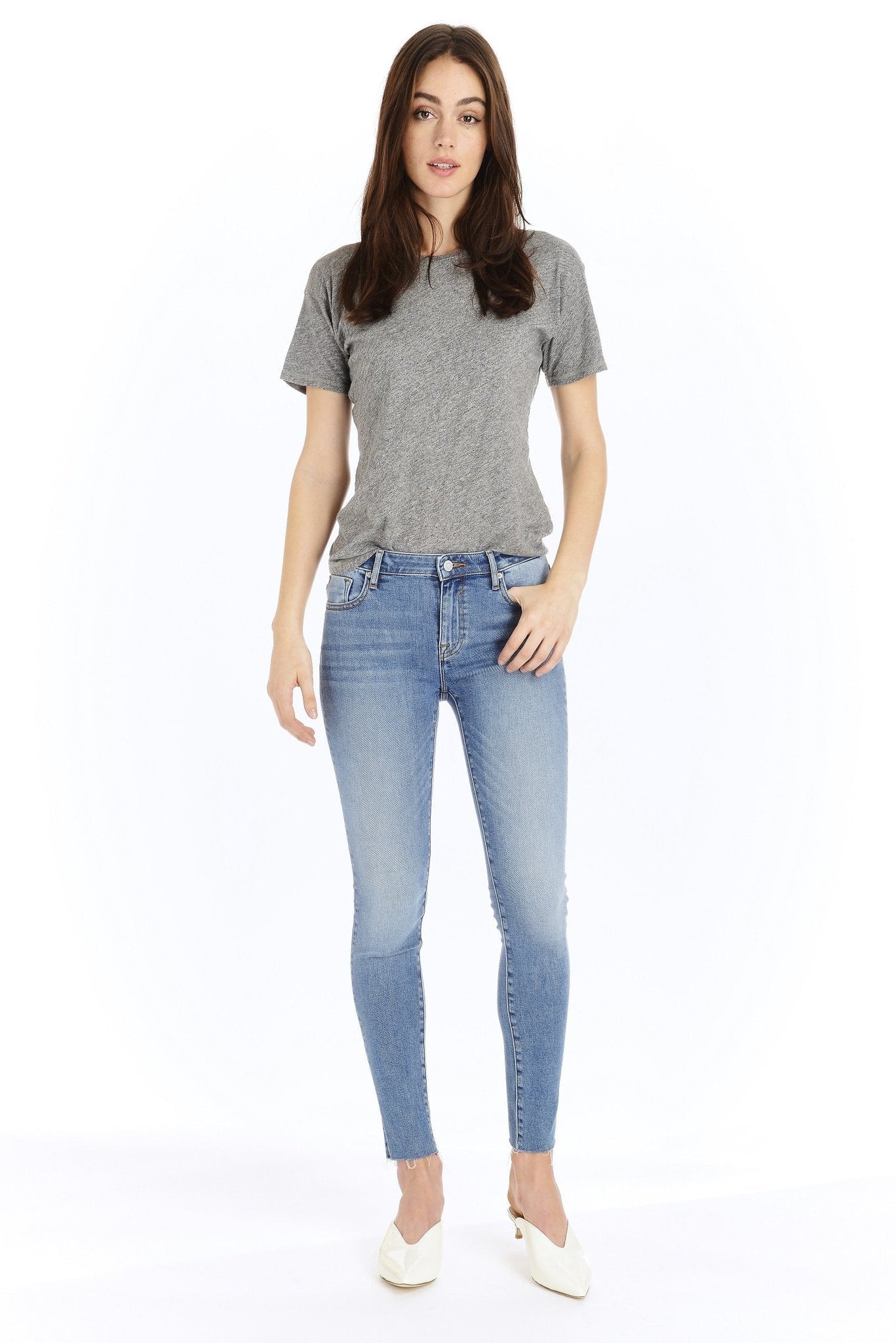 Load image into Gallery viewer, Marley Mid Rise Skinny - Raw Hem
