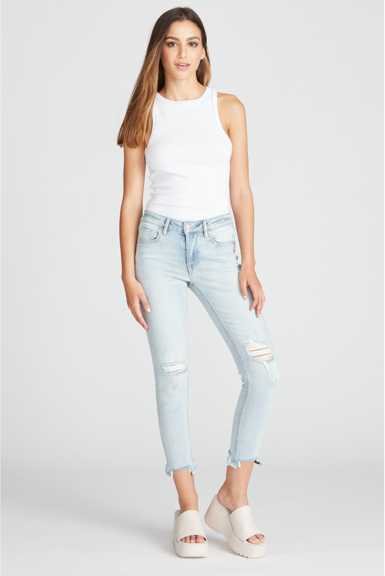 Load image into Gallery viewer, MARLEY MID RISE SKINNY - LIGHT WASH
