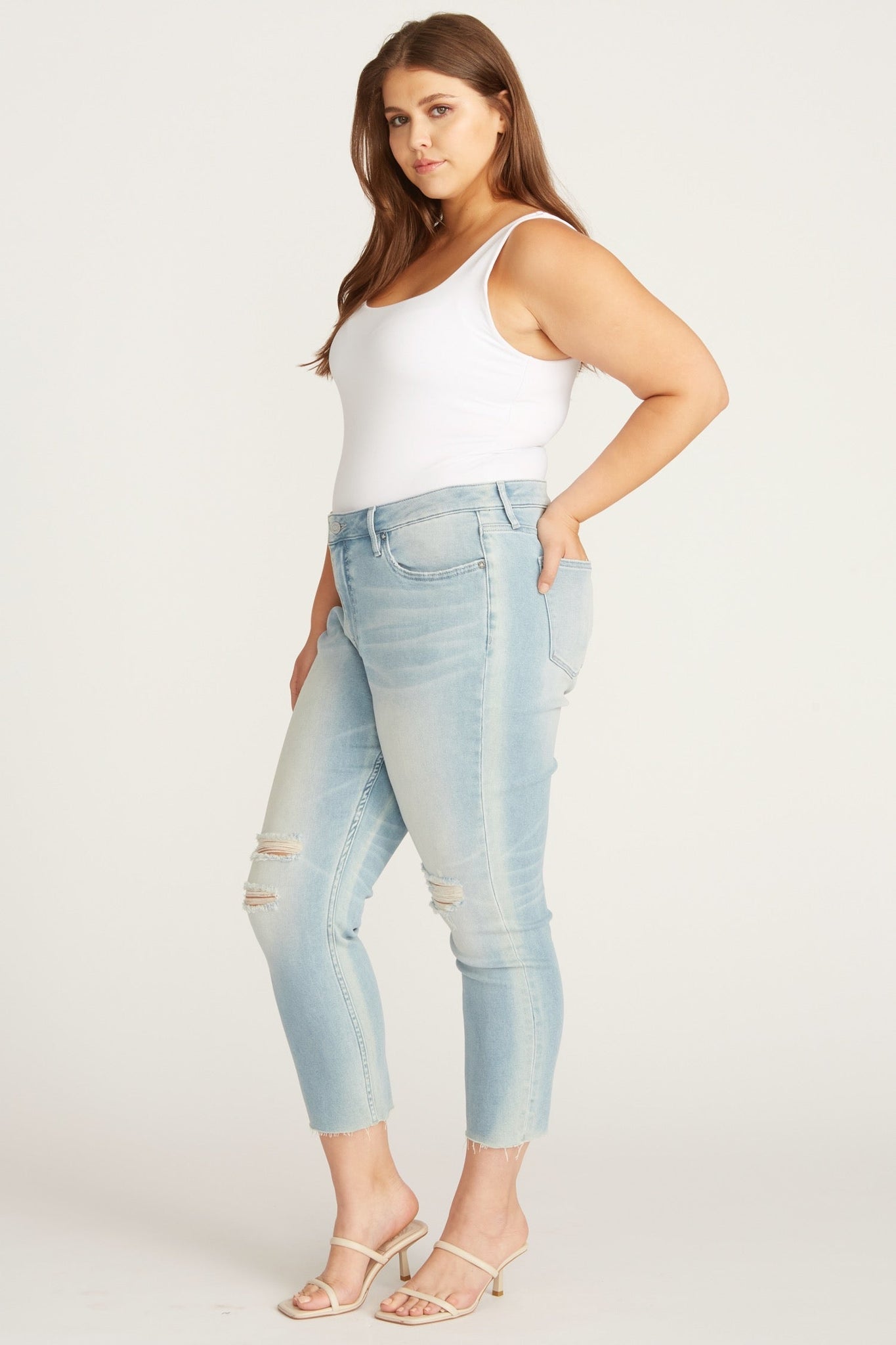 Load image into Gallery viewer, Marley Mid Rise SKINNY [Plus Size] - Light Wash
