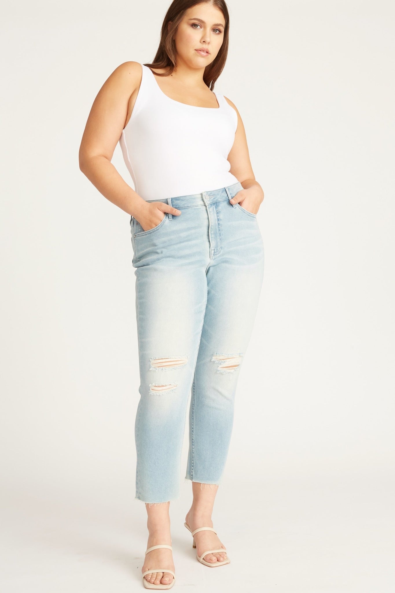 Load image into Gallery viewer, Marley Mid Rise SKINNY [Plus Size] - Light Wash
