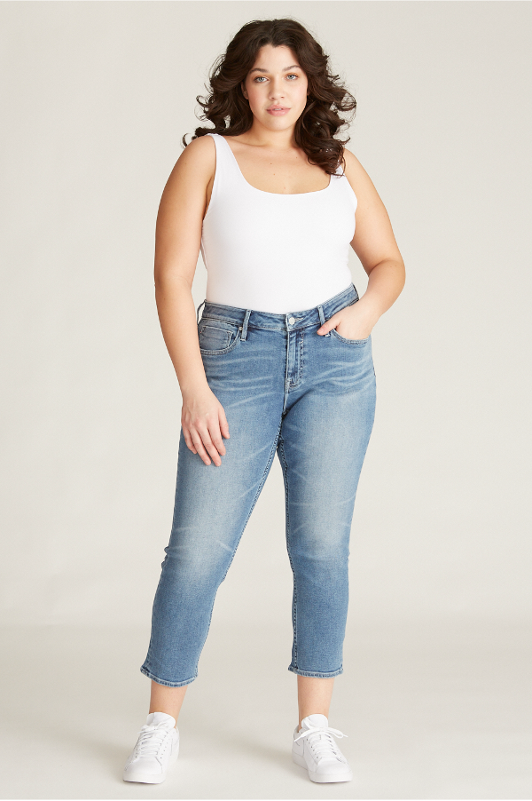 Load image into Gallery viewer, Marley Mid Rise Crop Skinny [Plus Size] - Medium Wash
