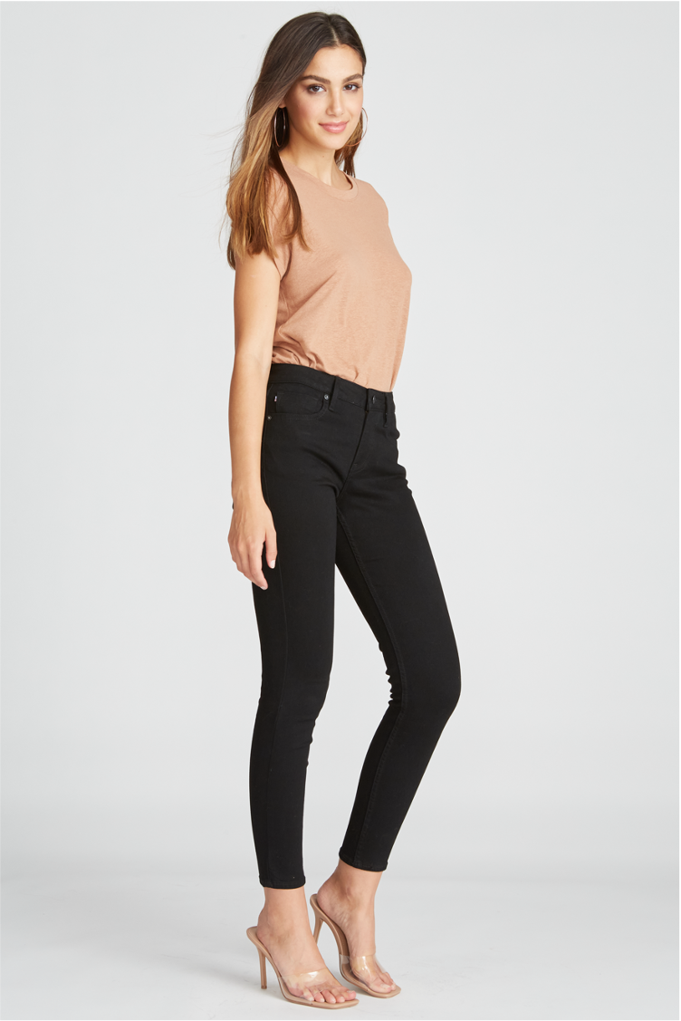 MARLEY MID RISE SKINNY - BLACK WASH