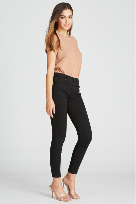 MARLEY MID RISE SKINNY - BLACK WASH
