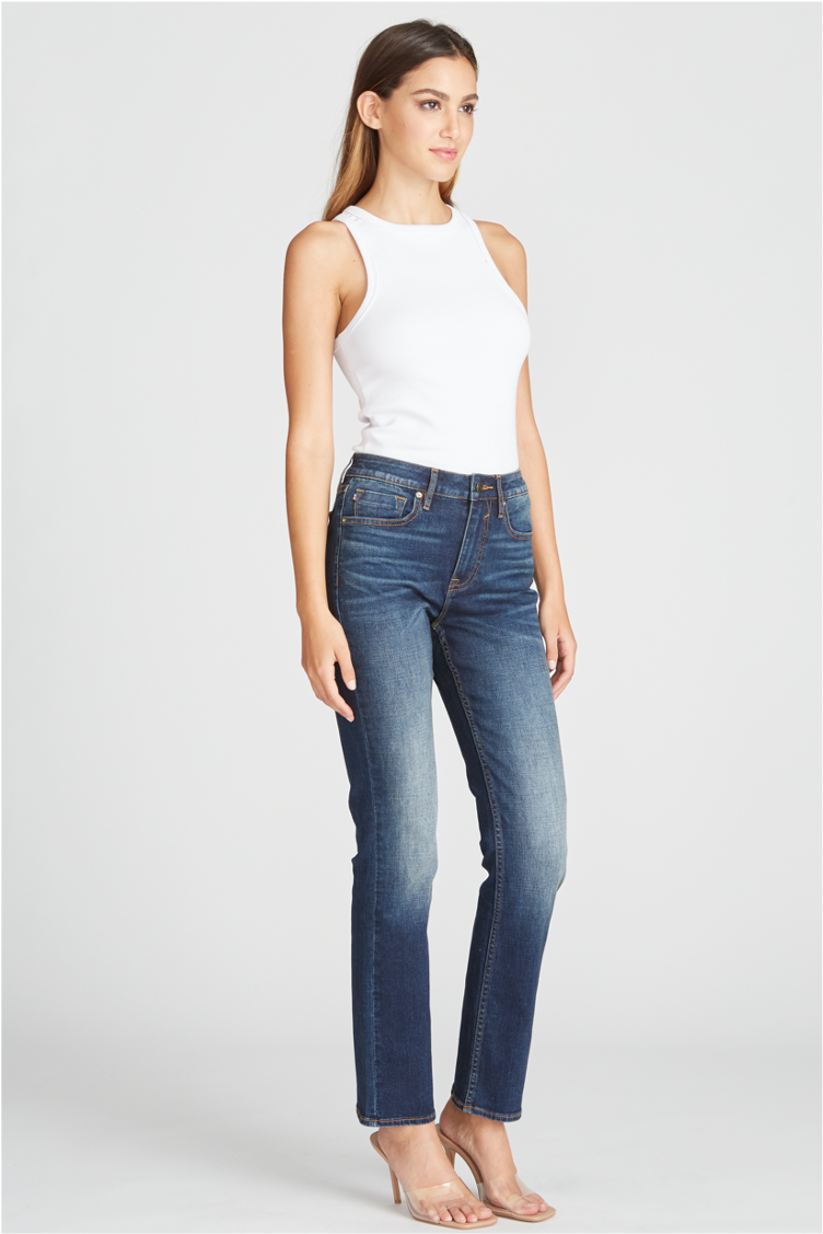 Load image into Gallery viewer, ACE HIGH RISE STRAIGHT LEG - DARK WASH
