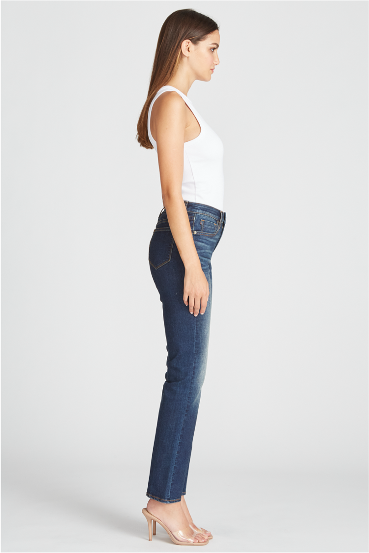 Load image into Gallery viewer, ACE HIGH RISE STRAIGHT LEG - DARK WASH
