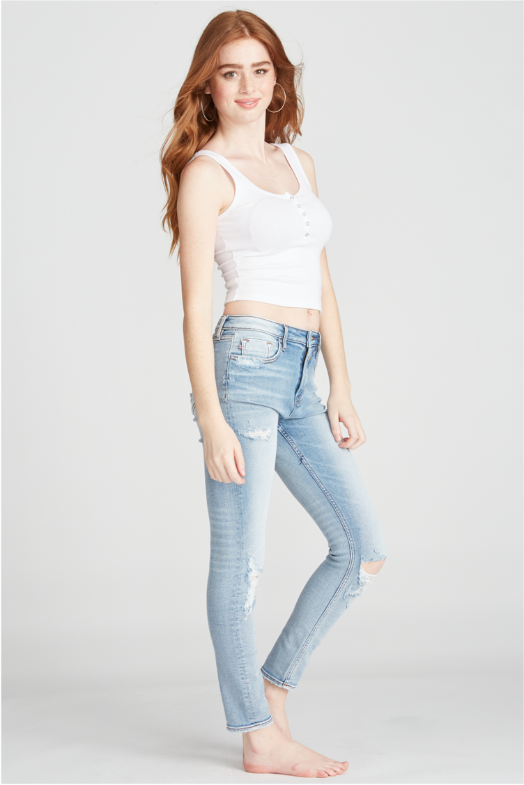 Load image into Gallery viewer, ACE HIGH RISE SKINNY - LIGHT WASH

