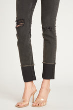 Load image into Gallery viewer, MARLEY MID RISE CUFF  SKINNY LEG - WASHED BLACK
