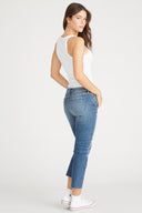 STEVIE CROP STRAIGHT LEG - DARK WASH