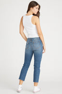 STEVIE CROP STRAIGHT LEG - DARK WASH
