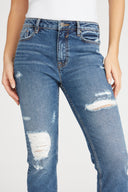 STEVIE CROP STRAIGHT LEG - DARK WASH