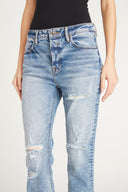 STEVIE CROP STRAIGHT LEG - MEDIUM WASH