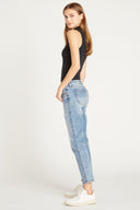 STEVIE CROP STRAIGHT LEG - MEDIUM WASH