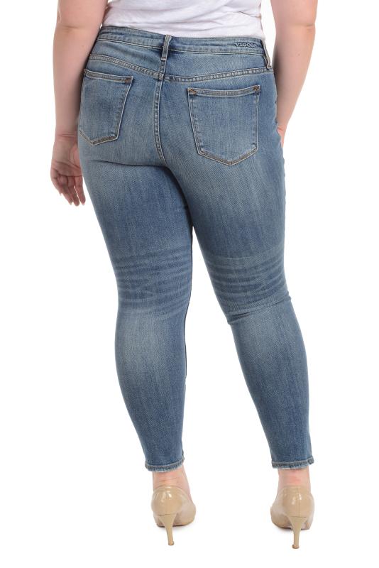 Load image into Gallery viewer, Jagger Destructed Skinny [Plus Size] - Med Wash
