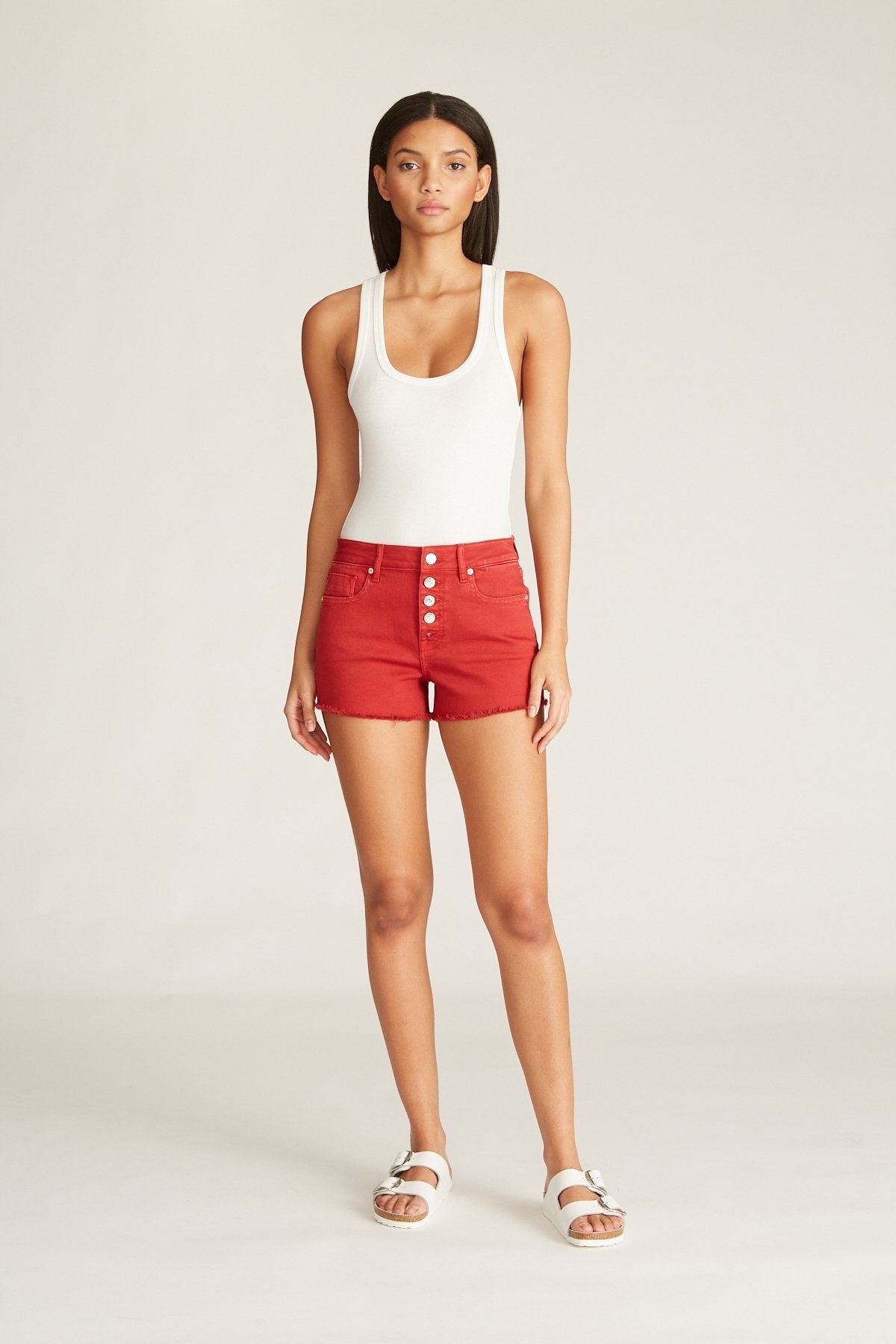 Load image into Gallery viewer, Ace High Rise Short - Red
