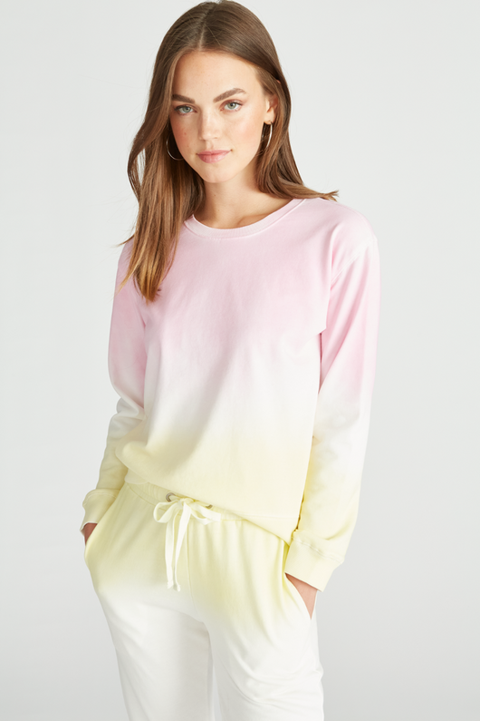 OMBRE FRENCH TERRY SWEATSHIRT - TIE-DYE