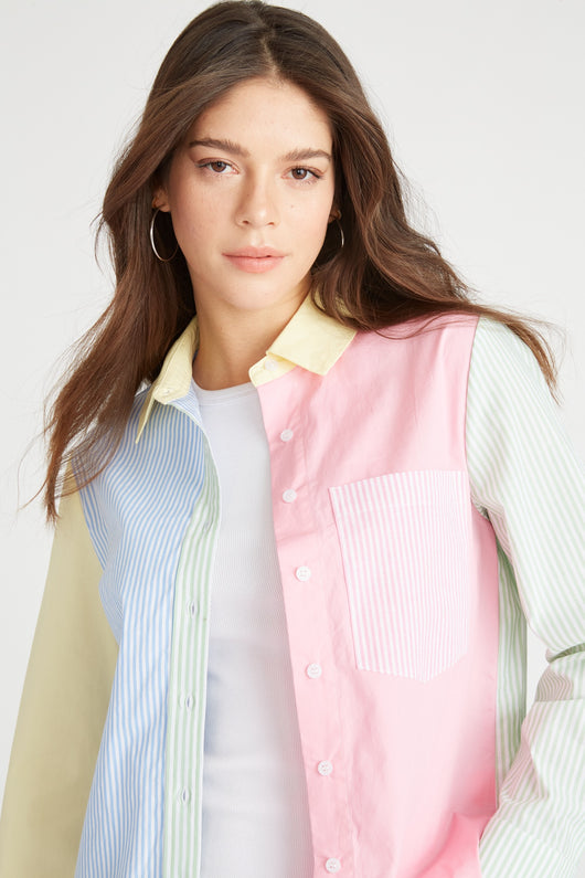MULTI COLOR BUTTON DOWN