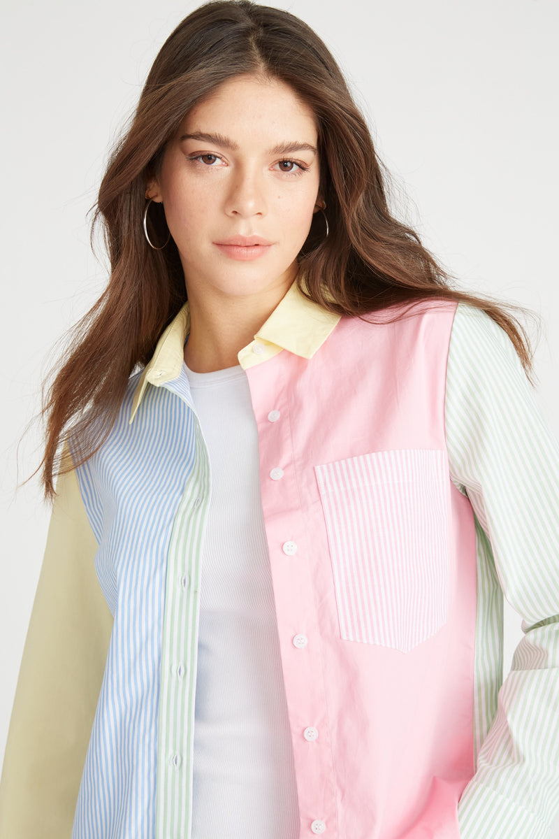 MULTI COLOR BUTTON DOWN