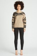 Load image into Gallery viewer, ZEBRA JACQUARD SWEATER - TAUPE
