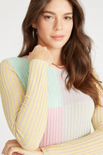 Load image into Gallery viewer, LONG SLEEVE COLORBLOCKED RIBBED SWEATER
