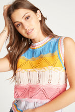 Load image into Gallery viewer, MULTI COLOR POINTELLE SWEATER VEST
