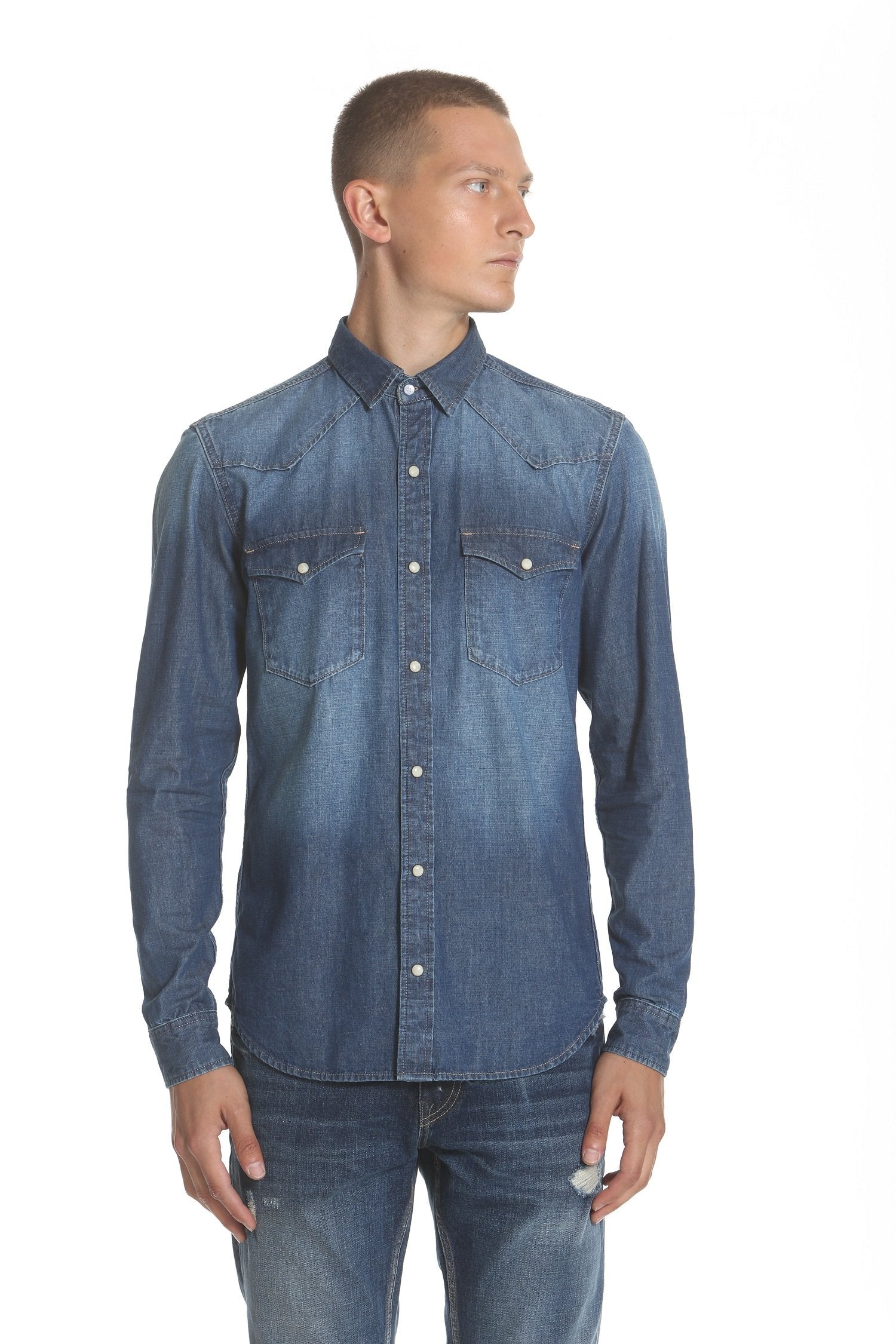 Western Denim Shirt - Medium