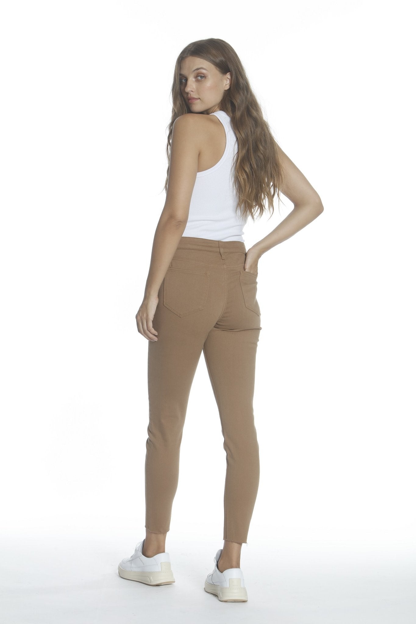 Load image into Gallery viewer, Marley Mid Rise Skinny - Tan
