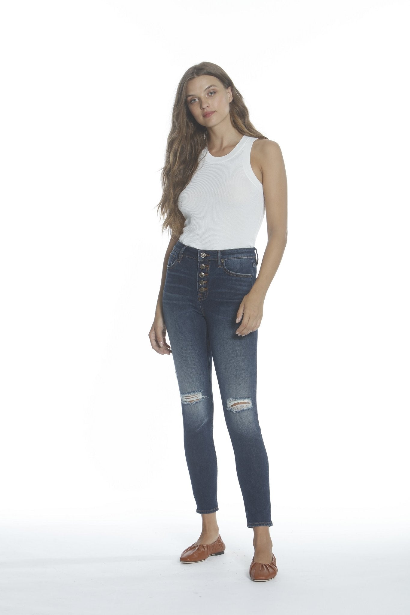 Ace High Rise Skinny - Dark